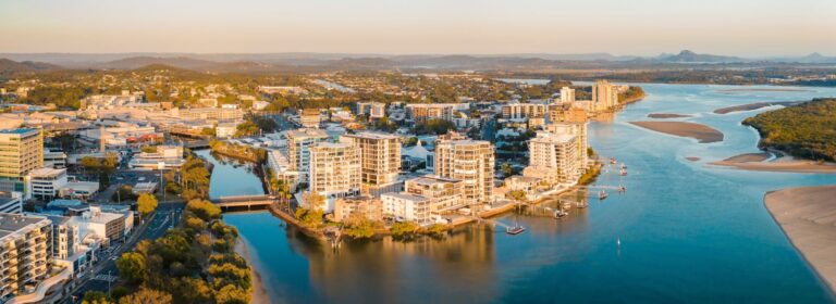 Aerial image of the Sunshine Coast.